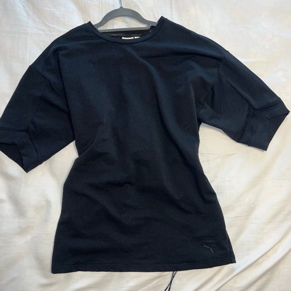 Black Puma t-shirt with adjustable Waist and Back detailing - Picture 1 of 2